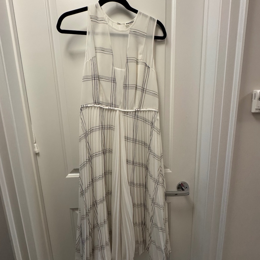 Whistles white pleated dress